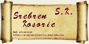 Srebren Kosorić vizit kartica